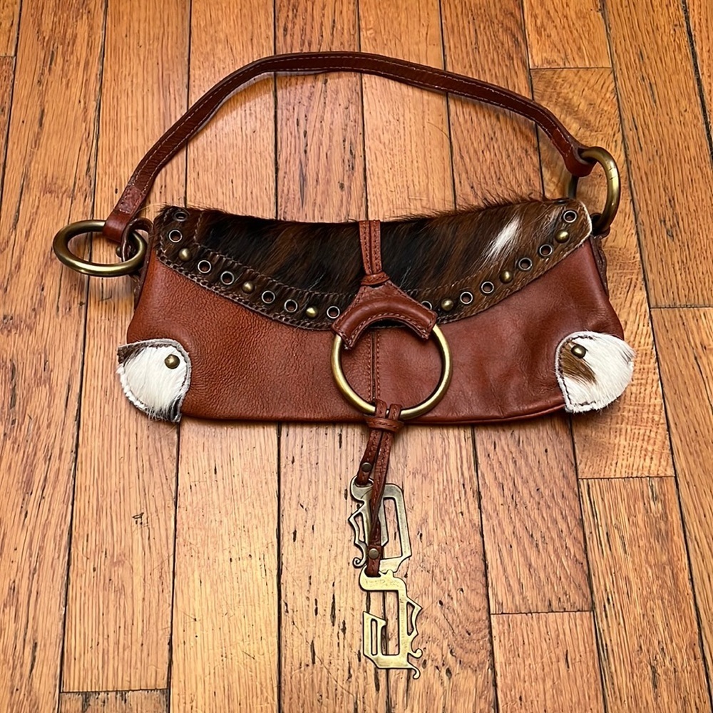 Unique Leather and Horse Hair Purse